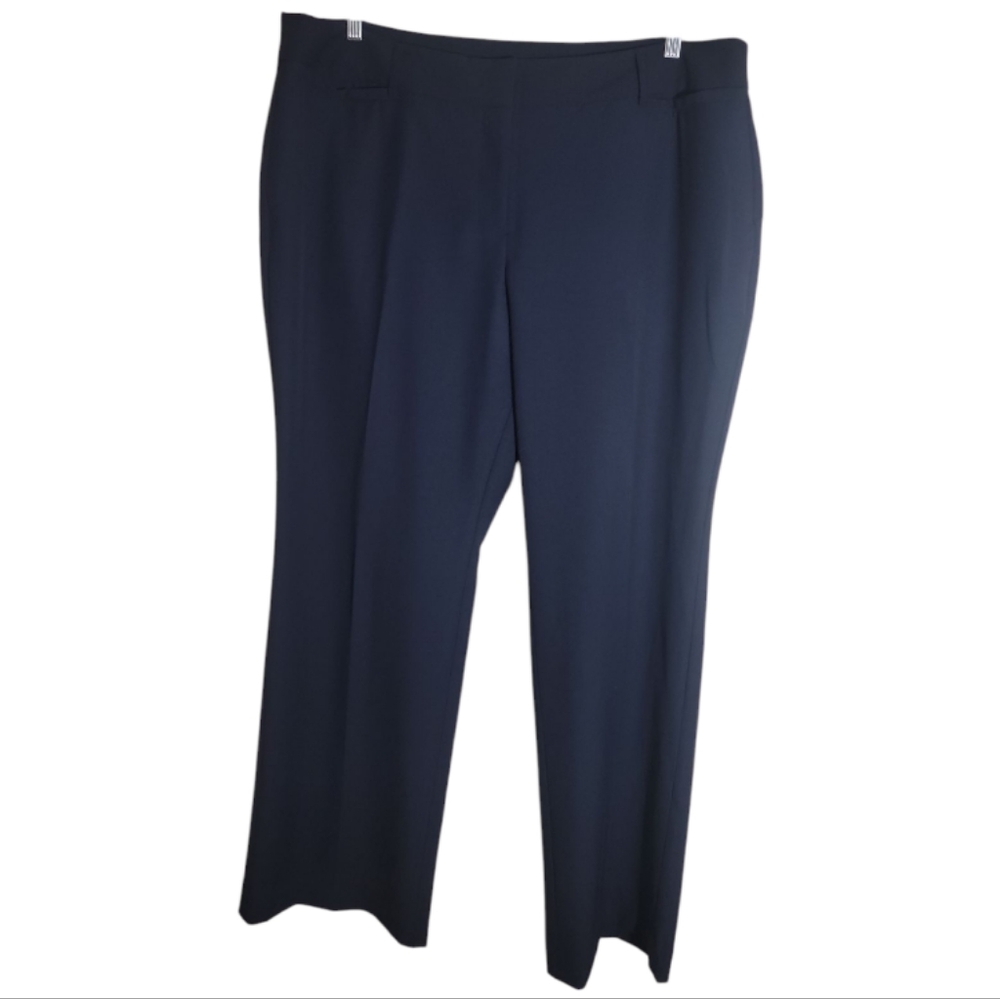 Lane Bryant curvy fit straight leg dress pants navy blue women's  plus size 20